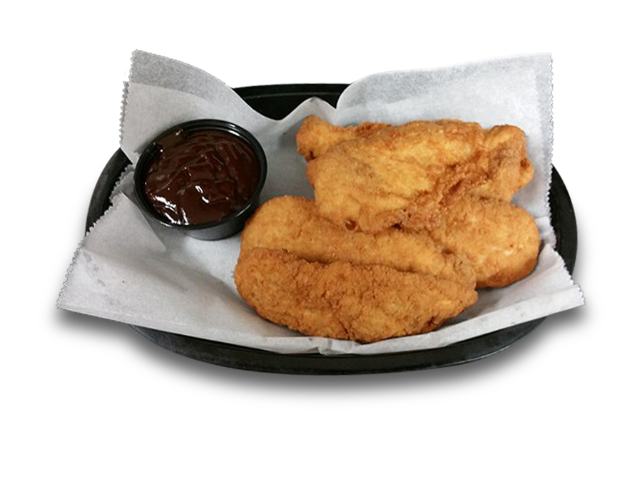 <p>Our breaded chicken tenders, moist and juicy, served with ranch or BBQ sauce.</p>