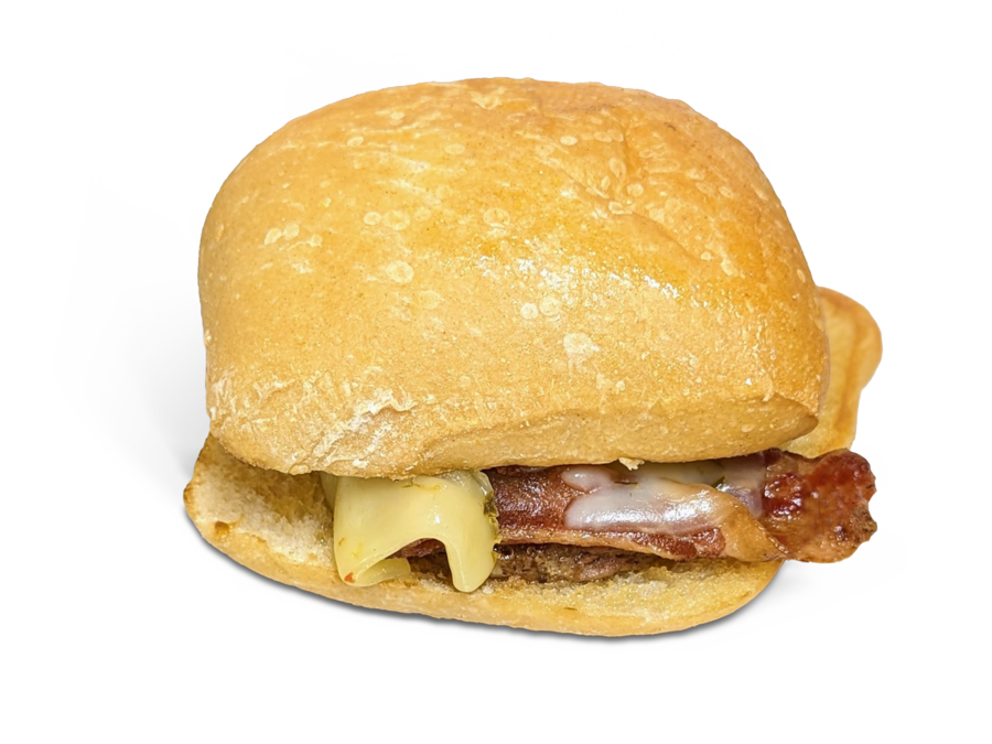 <p>1/3 pounder with bacon, Pepperjack Cheese, and our own Louisiana mayo on an toasted butter bun</p>